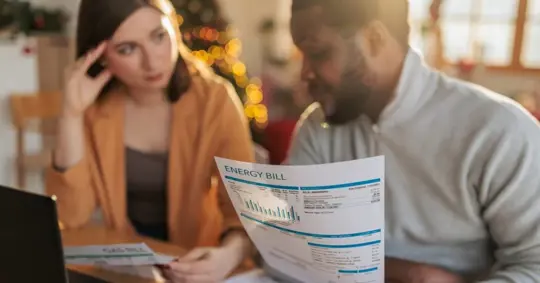 Couple Reviewing Energy Bill
